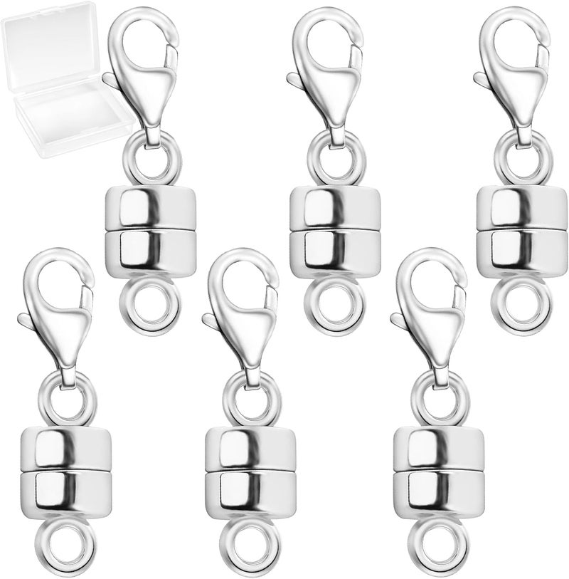 MKCYD Magnetic Necklace Clasp with Lobster Clasp,14K Gold and Silver Magnetic Jewelry Clasps for Necklace Extender Bracelet Closures - Image 1